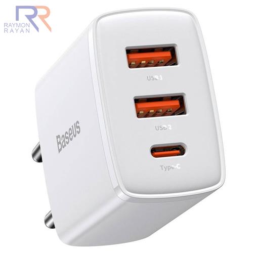 شارژر دیواری باسئوس مدل CCXJ-E02 (Baseus Compact Quick Charger 2U C 30W EU White)